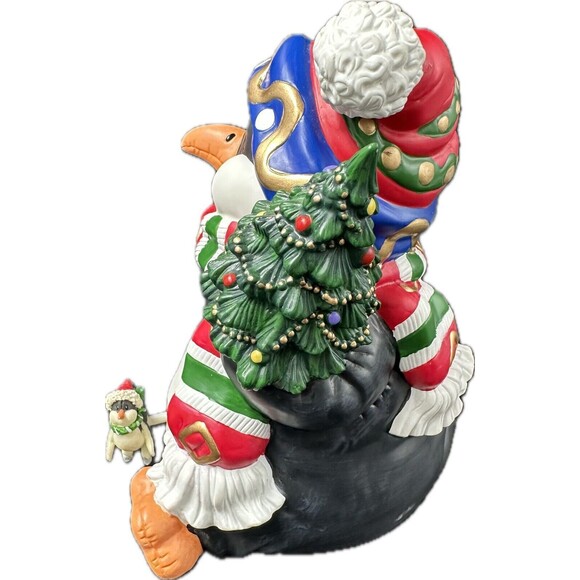 Tradition Vintage Porcelain Christmas Musical Penguin Spinning Music Box - Picture 2 of 6